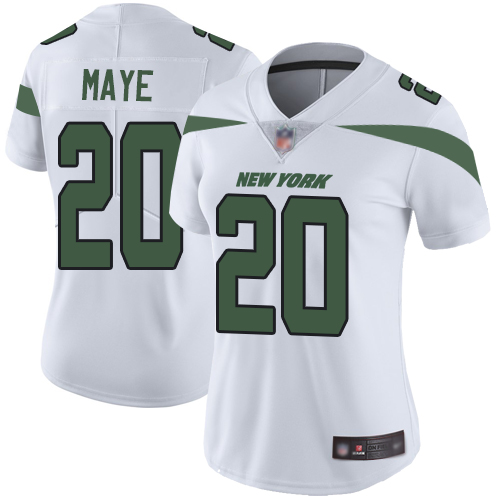 New York Jets Limited White Women Marcus Maye Road Jersey NFL Football #20 Vapor Untouchable->women nfl jersey->Women Jersey